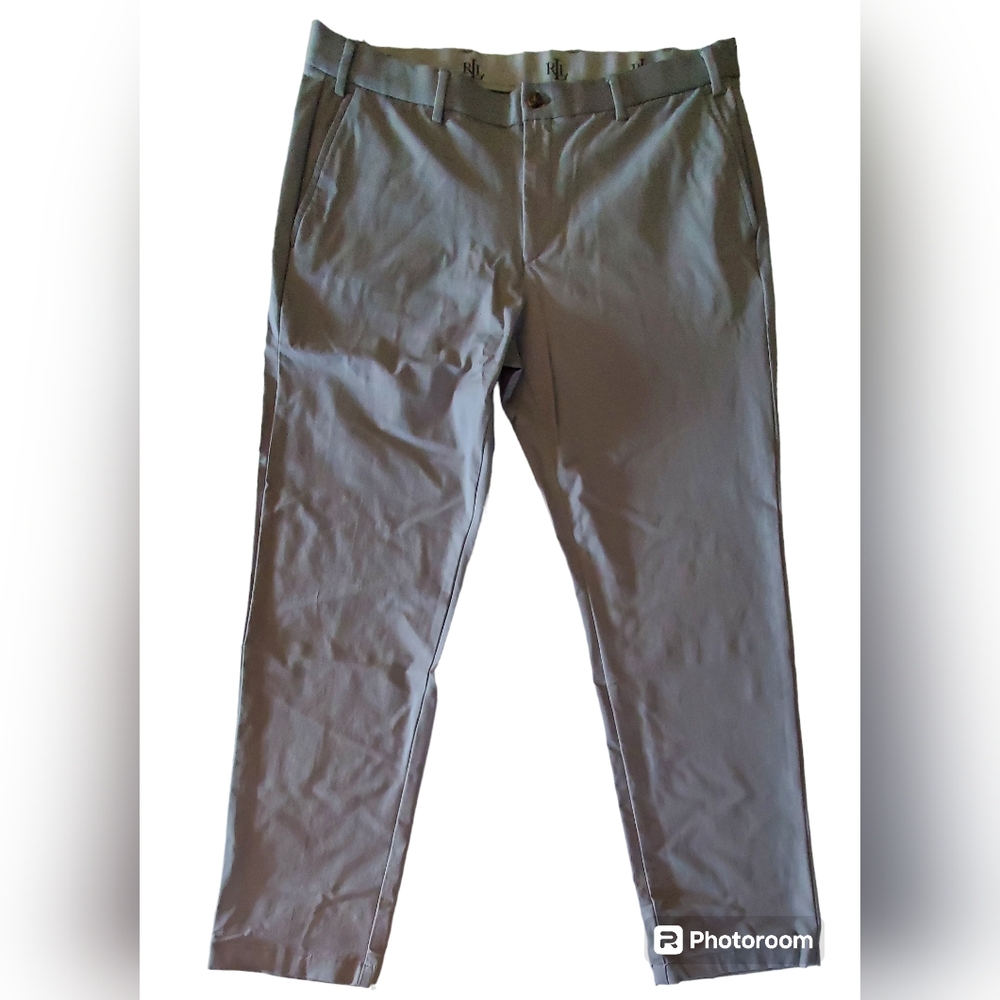 Lauren Ralph Lauren Black Label Pants Mens 36X30 Gray Performance Chino Nylon